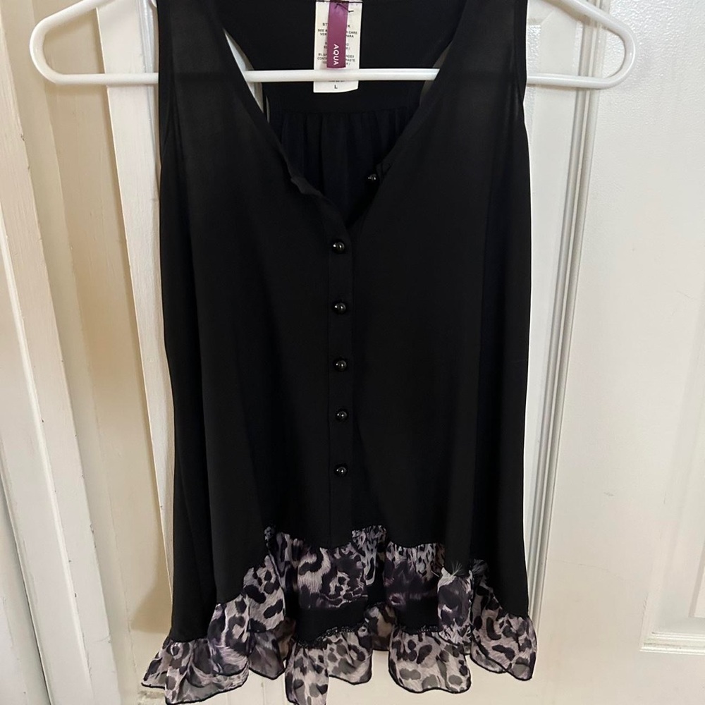 Aqua blouse tank